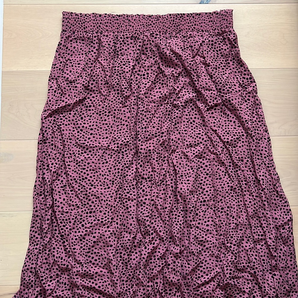 Ann Taylor Loft Pink Spotted Skirt